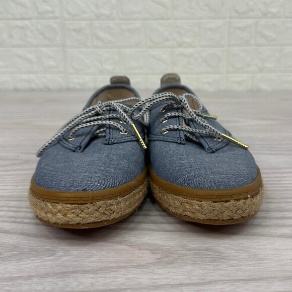 Cole Haan Cloudfeel Stitchlite Espadrille Shoes WMNS 5 Blue Lace Up Jute Wrapped - Picture 4 of 9